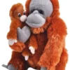 Wild Republic Mom & Baby Orangutan Stuffed Animal, 12 Inches