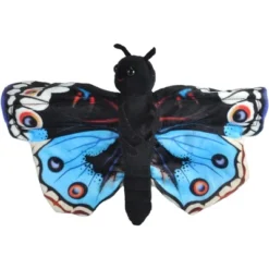 Wild Republic Huggers Blue Pansy Butterfly Stuffed Animal, 8 Inches