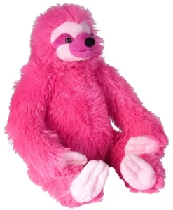 Wild Republic Cuddlekins Vibes Pink Sloth Stuffed Animal, 12 Inches